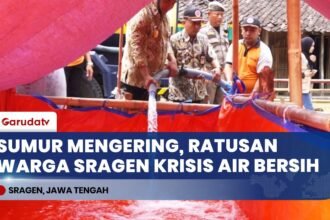 Warga Gilirejo Baru Sragen Berdesakan Antre Jerigen di Tengah Krisis Kekeringan
