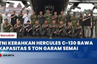 Perkuat Operasi Modifikasi Cuaca Atasi Karhutla, TNI Kirim Pesawat Hercules C-130 ke Kalsel
