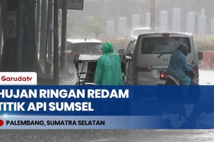 Hujan Ringan Redam Titik Api Sumsel, BMKG: Ini Belum Awal Musim Hujan & TMC Terus Digelar