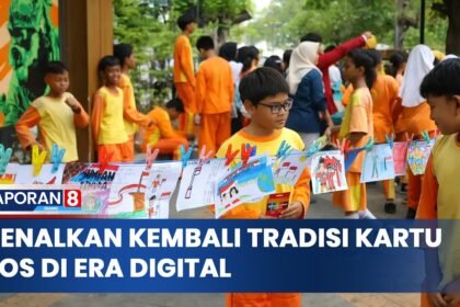 Ratusan Siswa SD di Solo Gambar Kartu Pos Bertema Nasionalisme | LAPORAN 8 SIANG