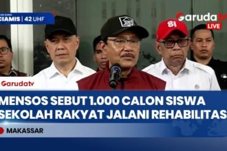Kemensos Rehabilitasi 1.000 Calon Siswa Sekolah Rakyat Sebelum Masuk Kelas