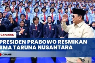 Tinjau Langsung Fasilitas Baru, Presiden Prabowo Resmikan SMA Taruna Nusantara di Cimahi