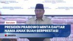 Presiden Prabowo Tegas: Minta Daftar Petugas Berprestasi Promosi, Yang Maling Ditangkap!
