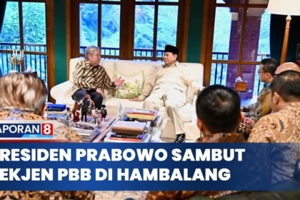 Presiden Prabowo Sambut Kunjungan Kerja Sekjen PBB António Guterres di Hambalang | LAPORAN 8 PAGI