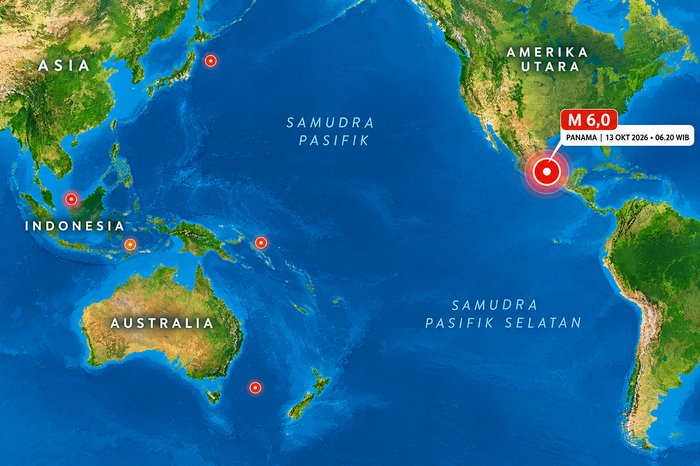 Gempa M6,0 mengguncang Panama pada 12 Oktober 2026 di tengah penanganan dampak gempa M7,7, yang menyebabkan sedikitnya 27 orang terluka dan hampir 900 rumah rusak.