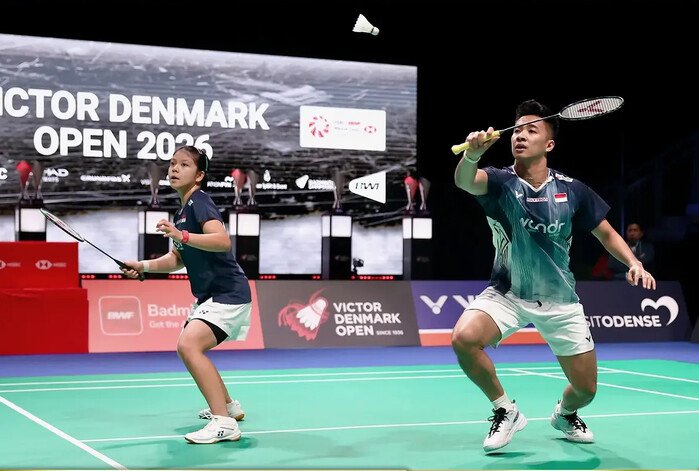 Debut Dejan Ferdinansyah/Felisha Pasaribu di Denmark Open 2026 berakhir setelah kalah dua gim langsung dari pasangan Taiwan