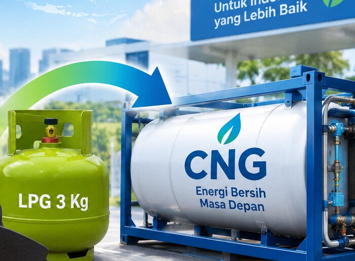 Pemerintah mengevaluasi uji coba CNG sebagai alternatif LPG 3 kg, mencakup tabung, distribusi, pengisian, hingga skema bisnis.