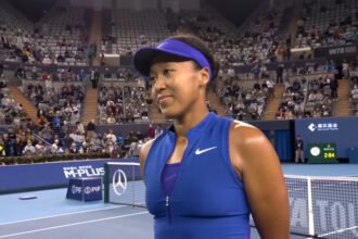 Naomi Osaka mengalahkan Maria Timofeeva 6-3, 3-6, 6-3 untuk melaju ke babak kedua China Open 2026.