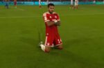 Luis Diaz merayakan gol dalam kemenangan Bayern Muenchen 6-1 atas RB Leipzig pada pekan keenam Bundesliga 2026/2027.