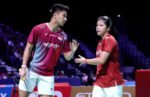 Amri Syahnawi dan Nita Violina Marwah bersiap menghadapi rekan senegara Dejan Ferdinansyah/Felisha Pasaribu pada babak 16 besar Hylo Open 2026 di Jerman.