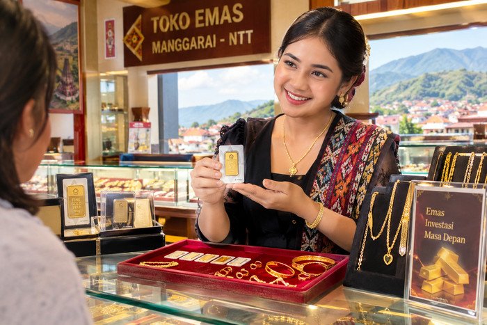 Harga emas Antam hari ini, Selasa 13 Oktober 2026, turun Rp20.000 menjadi Rp2.574.000 per gram, sedangkan harga buyback tercatat Rp2.383.000 per gram.