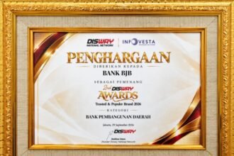 bank bjb meraih penghargaan Trusted & Popular Brand 2026 kategori Bank Pembangunan Daerah melalui riset publik yang melibatkan 20.000 responden.