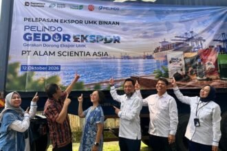 Pelindo melepas ekspor produk UMK binaan senilai Rp238 juta ke Brunei Darussalam melalui program Gedor Ekspor.
