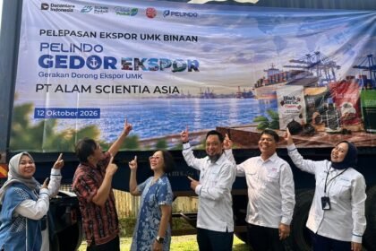 Pelindo melepas ekspor produk UMK binaan senilai Rp238 juta ke Brunei Darussalam melalui program Gedor Ekspor.
